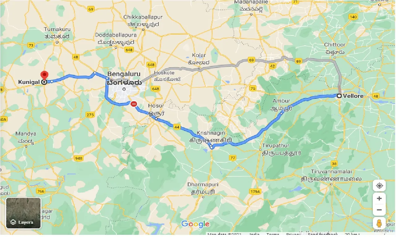 vellore-to-kunigal-taxi