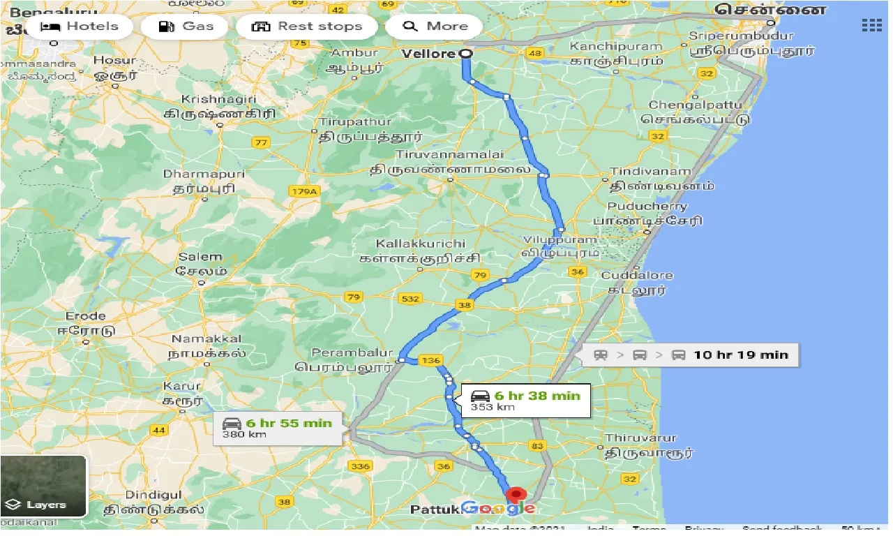 vellore-to-pattukkottai-one-way