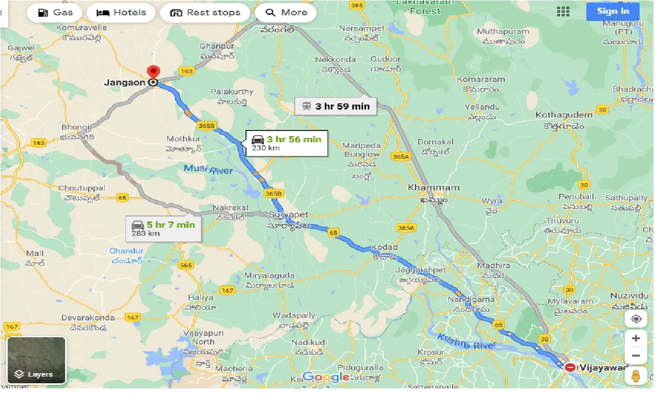 vijayawada-to-jangaon-one-way