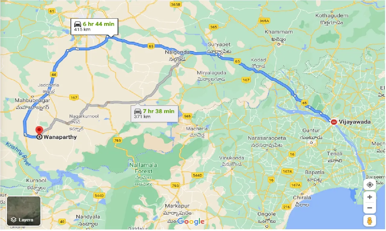 vijayawada-to-wanaparthy-one-way