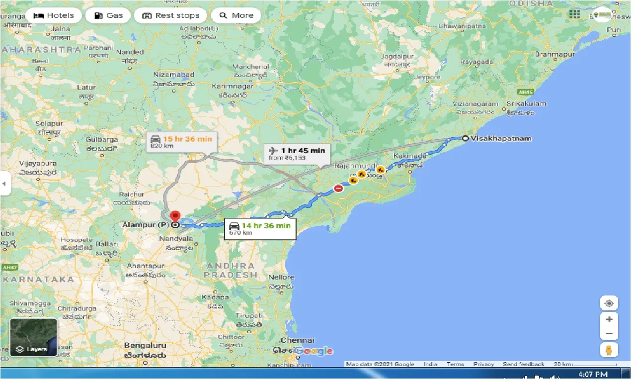 visakhapatnam-to-alampur-round-trip