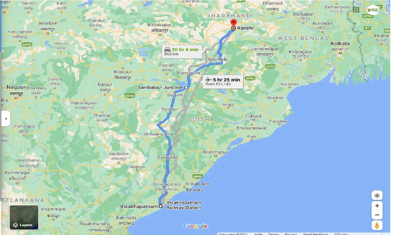 visakhapatnam-to-ranchi-round-trip