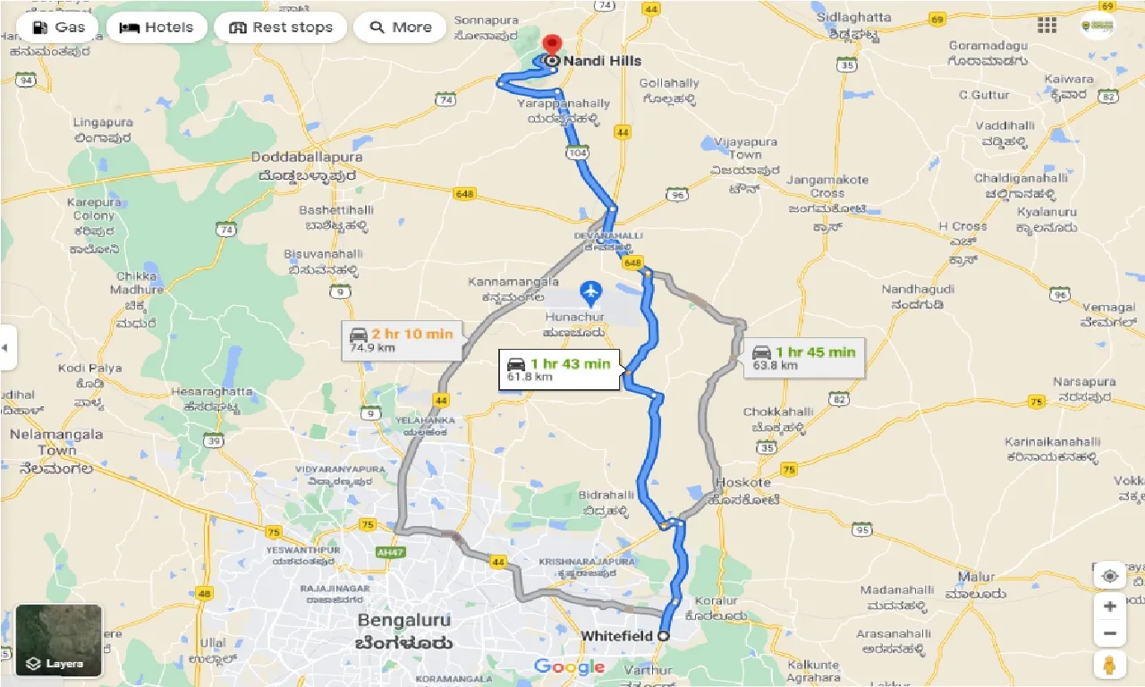 whitefield-to-nandi-hills-one-way